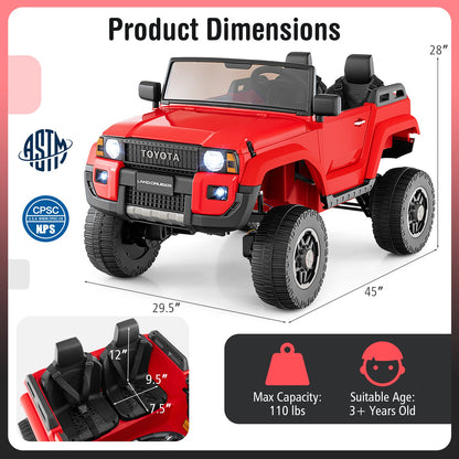 24V 2 Seater Ride on Car 4WD/2WD Switchable for Kids with Remote for Ages 3+