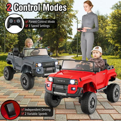 24V 2 Seater Ride on Car 4WD/2WD Switchable for Kids with Remote for Ages 3+