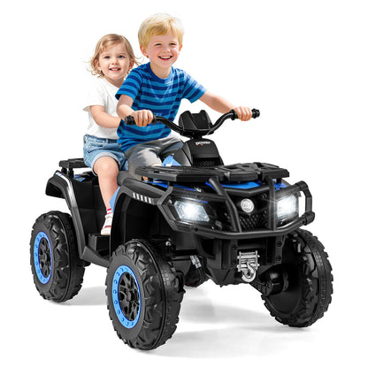 24V Kids ATV 2-Seater with 4 Motors with LED Lights and Music