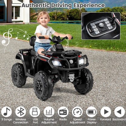 24V Kids ATV 2-Seater with 4 Motors with LED Lights and Music