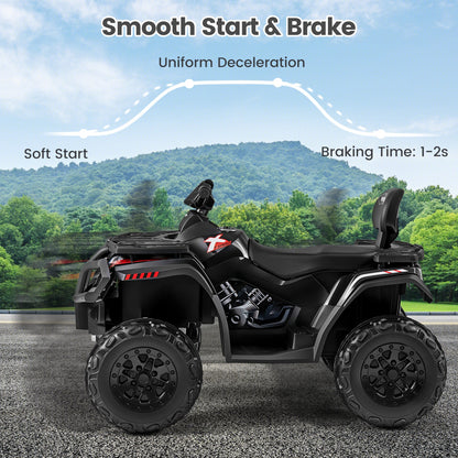 24V Kids ATV 2-Seater with 4 Motors with LED Lights and Music