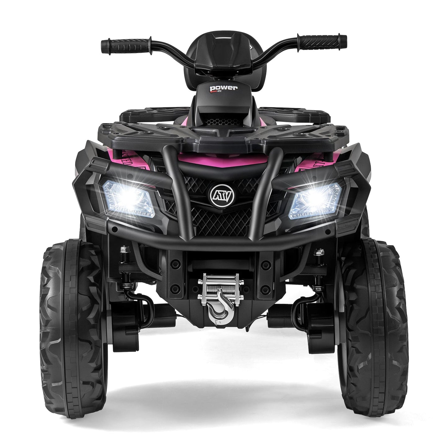 24V Kids ATV 2-Seater with 4 Motors with LED Lights and Music