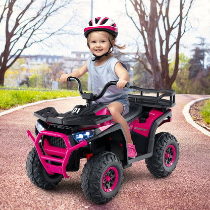 24V Kids Ride on Electric ATV Quad Car with Realistic Sounds and LED Lights