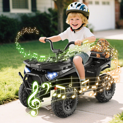 24V Kids Ride on Electric ATV Quad Car with Realistic Sounds and LED Lights