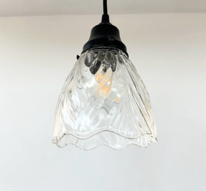 Heavy Pressed Vintage 1960's Pendant or Sconce