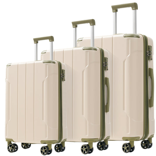 GigaTech 3-Piece Expandable Hard Shell Luggage Set with TSA Lock