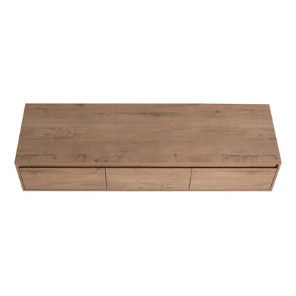 Modern Minimalist Bathroom Cabinet With Soft Close Drawers And Floating Mounting Design