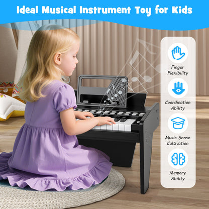 25 Keys Kids Piano Keyboard with Adjustable Speed and Volume