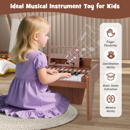 25 Keys Kids Piano Keyboard with Adjustable Speed and Volume