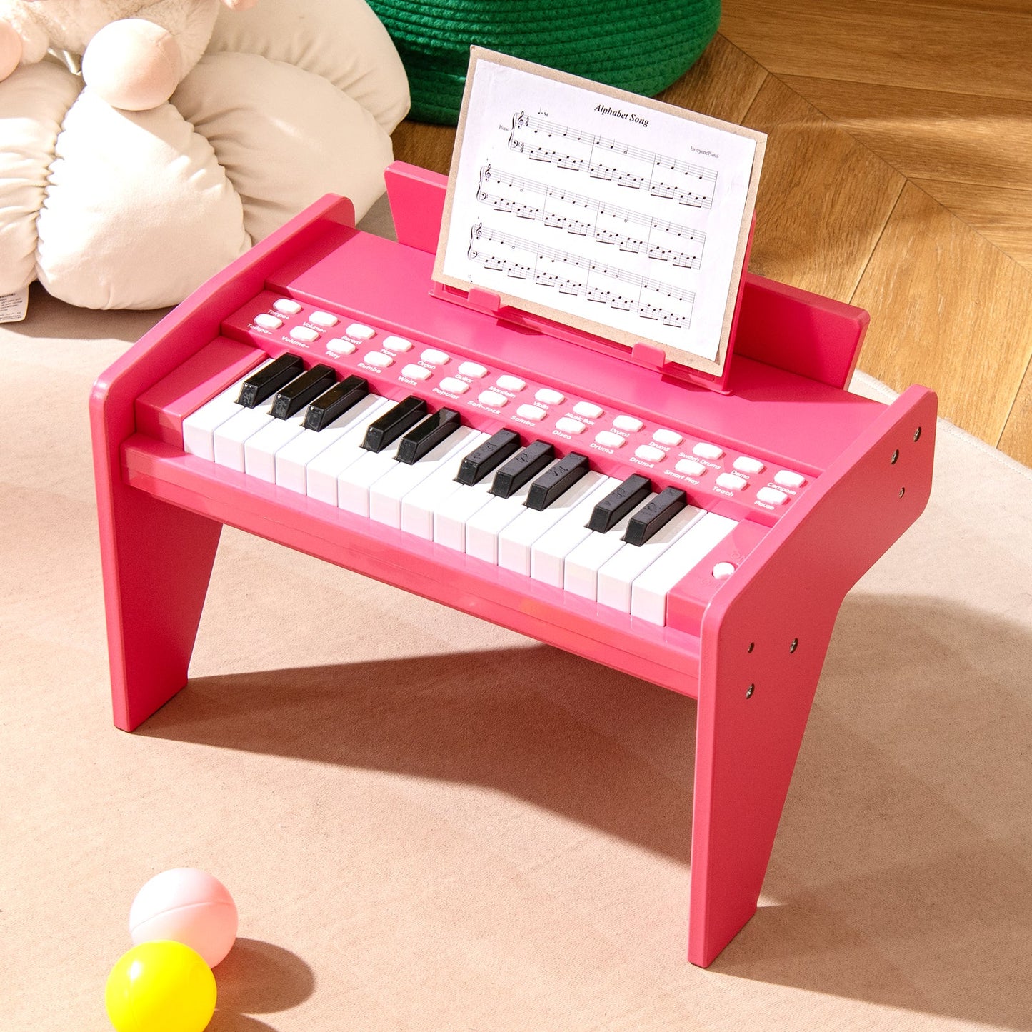 25 Keys Kids Piano Keyboard with Adjustable Speed and Volume