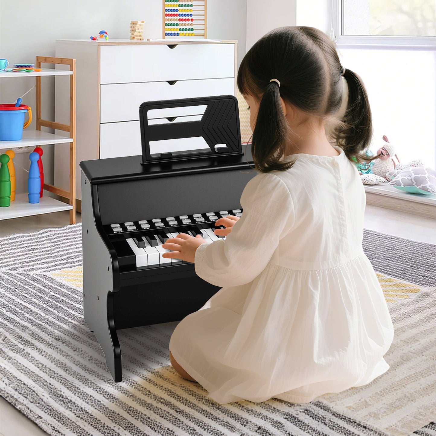 25 Keys Kids Piano Keyboard with Adjustable Speed and Teaching Mode