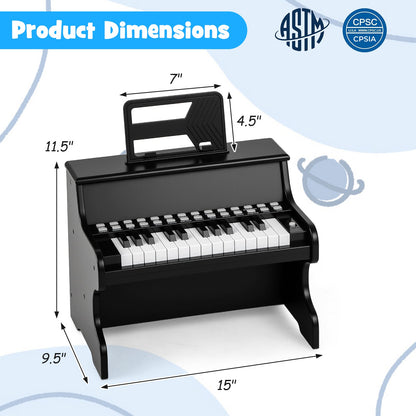 25 Keys Kids Piano Keyboard with Adjustable Speed and Teaching Mode