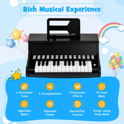 25 Keys Kids Piano Keyboard with Adjustable Speed and Teaching Mode