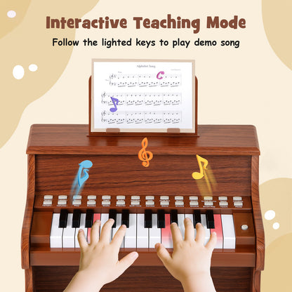 25 Keys Kids Piano Keyboard with Adjustable Speed and Teaching Mode