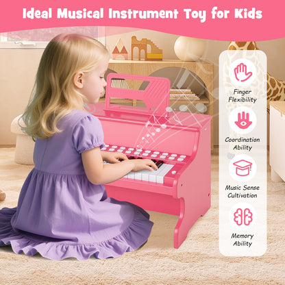 25 Keys Kids Piano Keyboard with Adjustable Speed and Teaching Mode