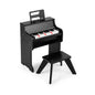 25 Keys Kids Piano Keyboard with Stool Mini Digital Piano Wooden Toy with Adjustable Speed and Volume