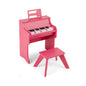 25 Keys Kids Piano Keyboard with Stool Mini Digital Piano Wooden Toy with Adjustable Speed and Volume