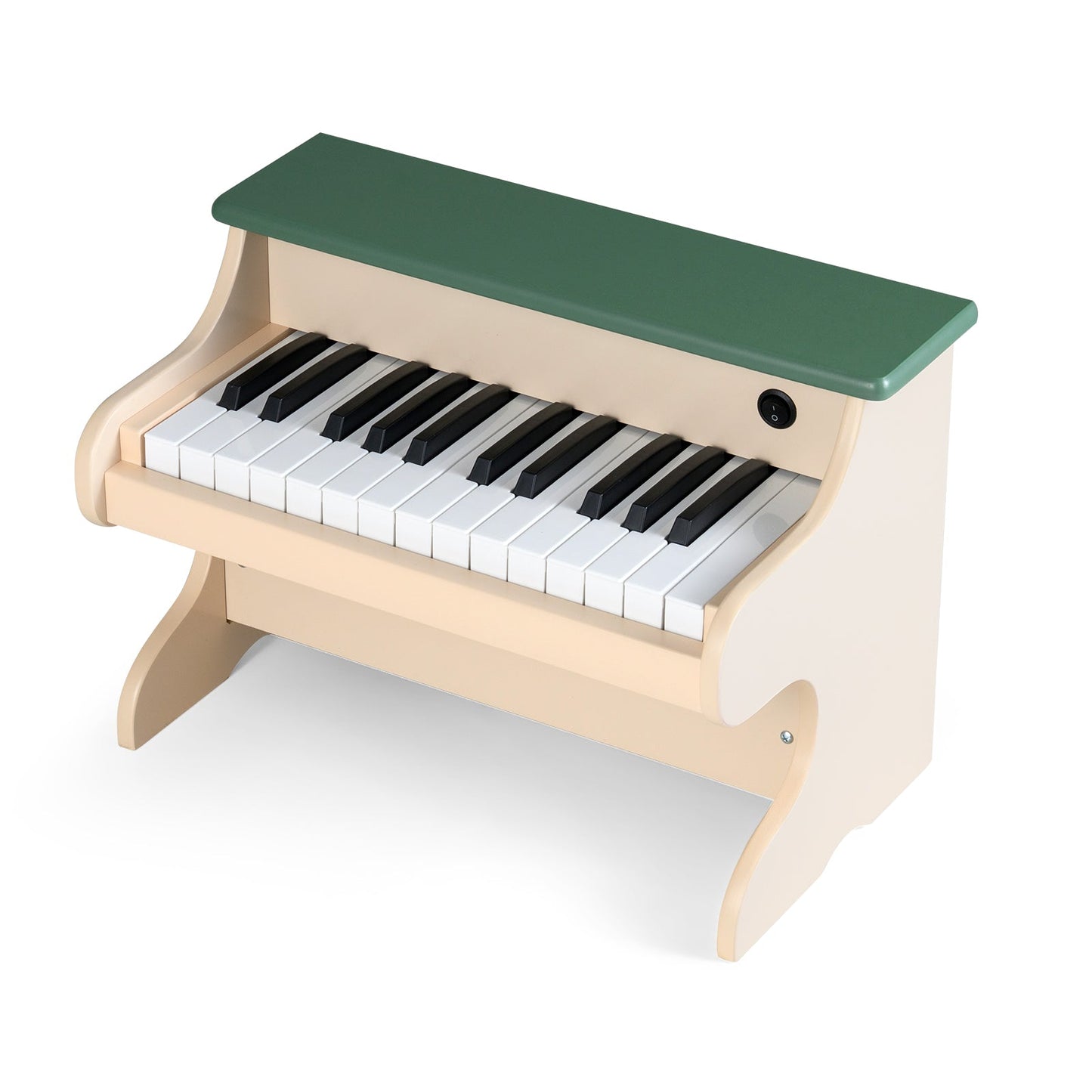 25 Keys Kids Piano Keyboard Wooden Digital Piano Toy with Removable Music Stand-Green