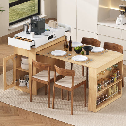 Extendable Dining Table With Folding Top