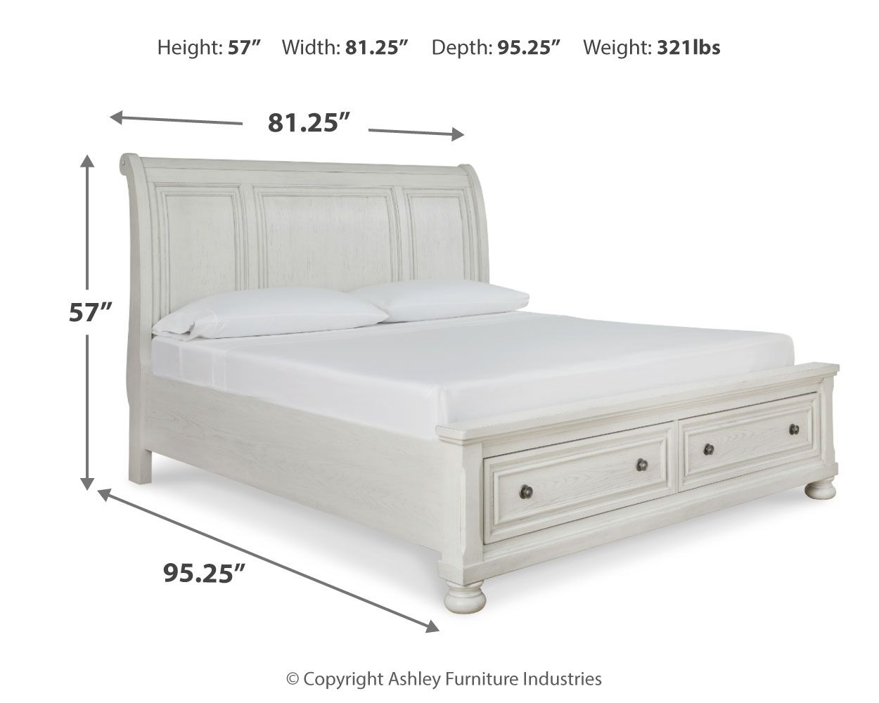 Robbinsdale - Sleigh Bed
