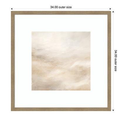 Tonal Abstract Textural White and Beige Light Natural Neutrals by The Creative Bunch Studio Framed Wall Art Print