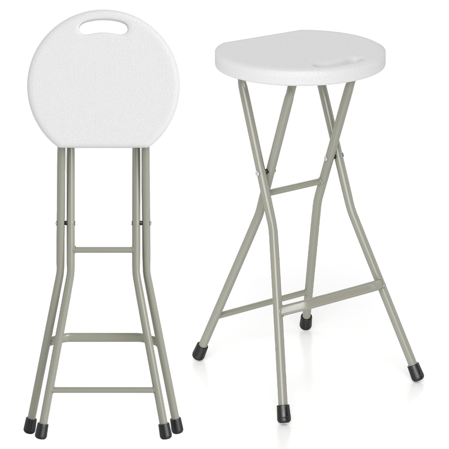 Folding Patio Dining Chairs 28" - Set of 2, 330 lbs Capacity