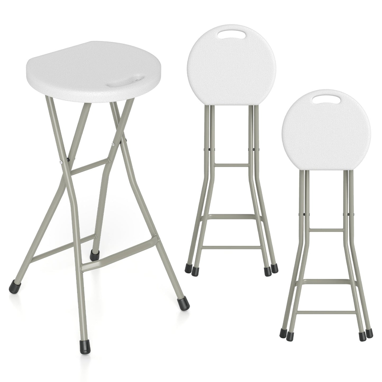 Folding Patio Dining Chairs 28" - Set of 2, 330 lbs Capacity