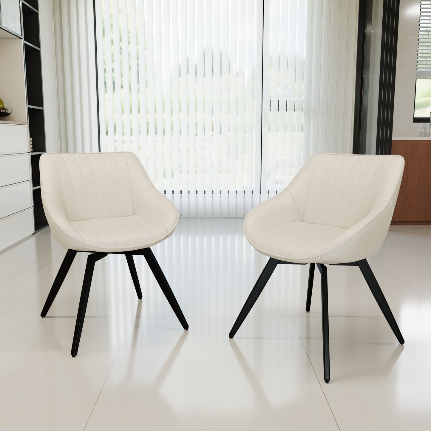 Modern Medieval Kitchen Dining Chair With 360 ° Rotation