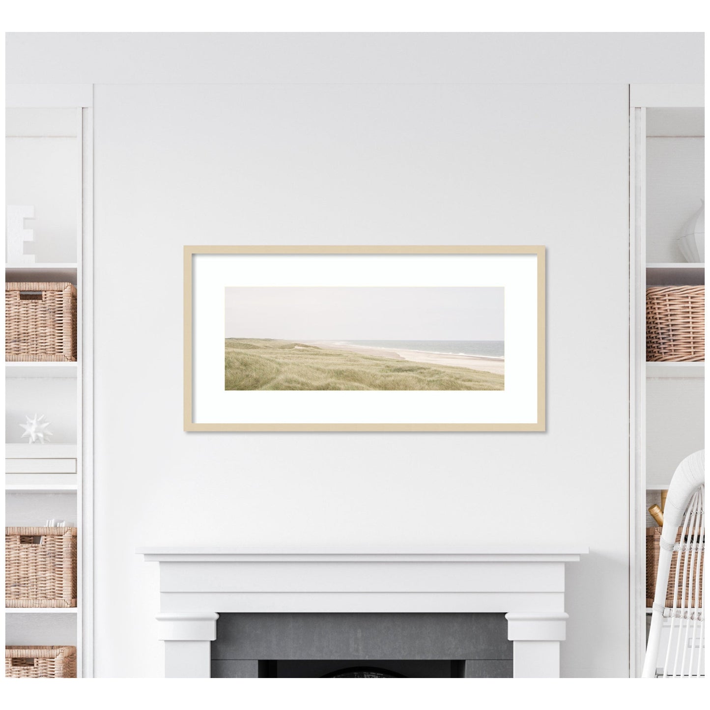 Peaceful and Serene Coastal Landscape by The Creative Bunch Studio Framed Wall Art Print