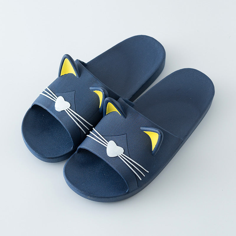 Women Summer Slippers Beach Slide Sandals Cats Flip Flops Soft Sole Comfortable Couple Slippers For Women Quick Drying Bathroom Slippers Pillow Slides Non Slip Soft Thick Sole Open Toe Soft Slippers