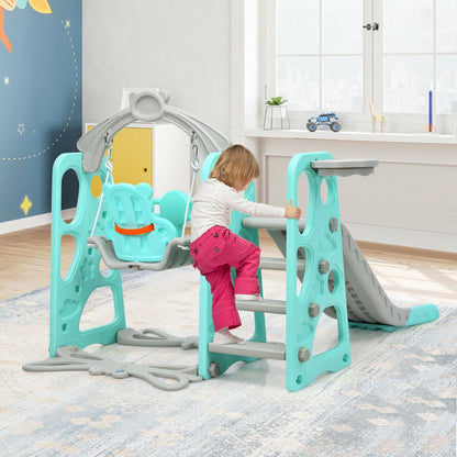 3 in 1 Toddler Climber and Swing Set Slide Playset
