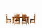 Mission 70" Solid Oak Dining Table Set with 6 Dining chairs - Michaels Cherry