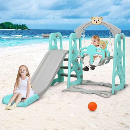 3 in 1 Toddler Climber and Swing Set Slide Playset