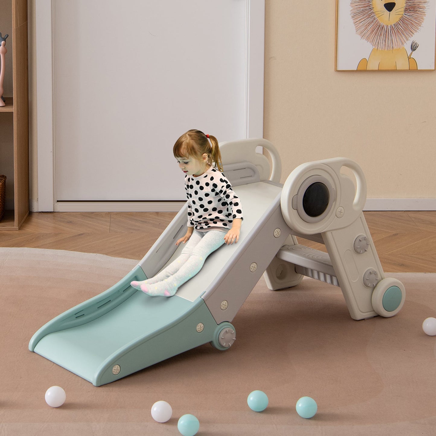 2 in 1 Baby Slide with Climber for Toddlers Age 18+ Months