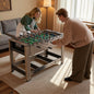 2-in-1 Swivel Foosball and Pool Combo Game Table -Natural