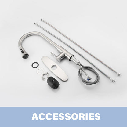 Brushed Nickel Pull-Down Kitchen Faucet
