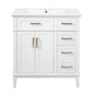 Modern Bathroom Vanity With Sink, Storage Cabinet, Soft Close Doors, Deep & Standard Drawers