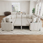 108.7" Sectional Sofa Convertible Pull-out Bed