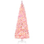 Homcom 7.5ft Prelit Snow Flocked Artificial Christmas Tree