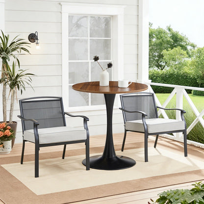 Round Dining Table With Tulip Style Base