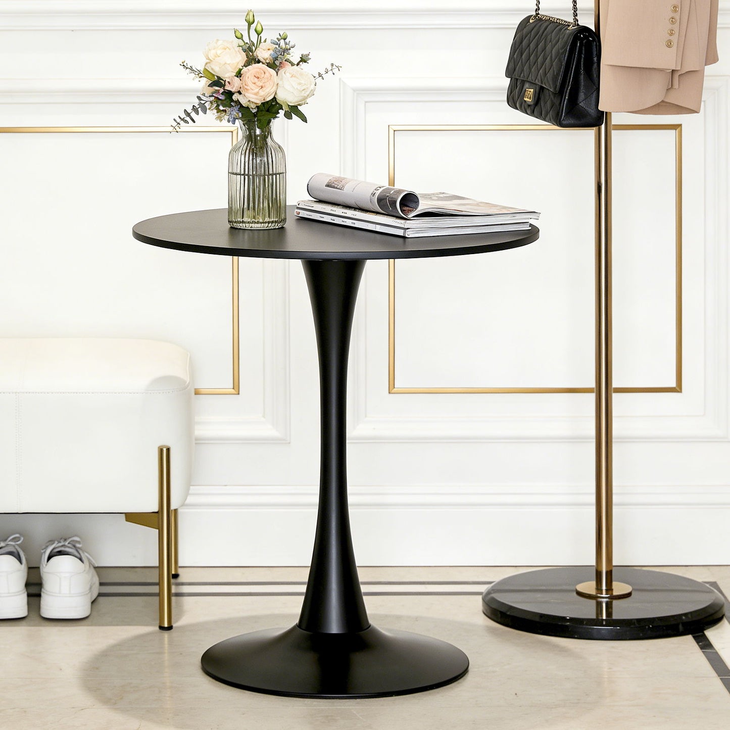 Round Dining Table With Tulip Style Base