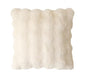 Fennco Styles Luxury Faux Fur Decorative Filled Throw Pillow 18" W x 18" L – Ivory Plush Fluffy Cushion for Couch, Bedroom, Living Room and Office Décor