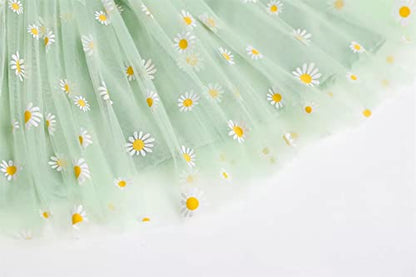 stylesilove Baby Toddler Girls Sleeveless Fruit Daisy Mesh Tulle Flower Girl Dress Birthday Wedding Party Tutu Sundress