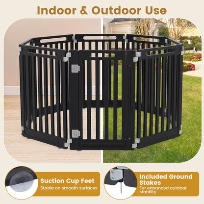 8-Panel Dog Playpen 31.5" Height Indoor Outdoor HDPE