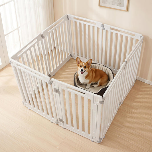 8-Panel Dog Playpen 31.5" Height Indoor Outdoor HDPE