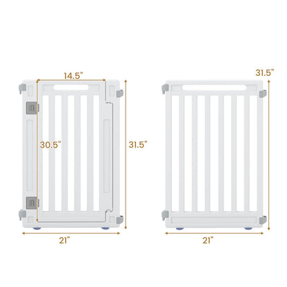 16-Panel Dog Playpen 31.5" Height Indoor Outdoor Pet Gate