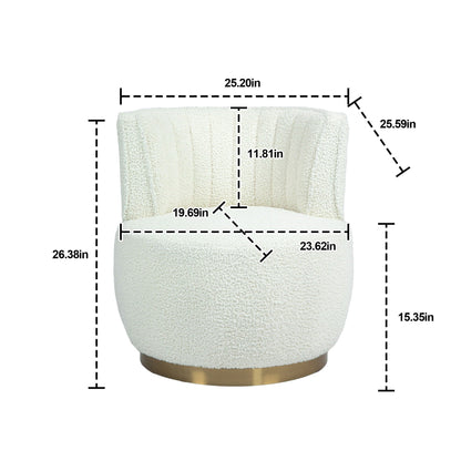 360 Degree Swivel Cuddle Barrel Accent Sofa Chair