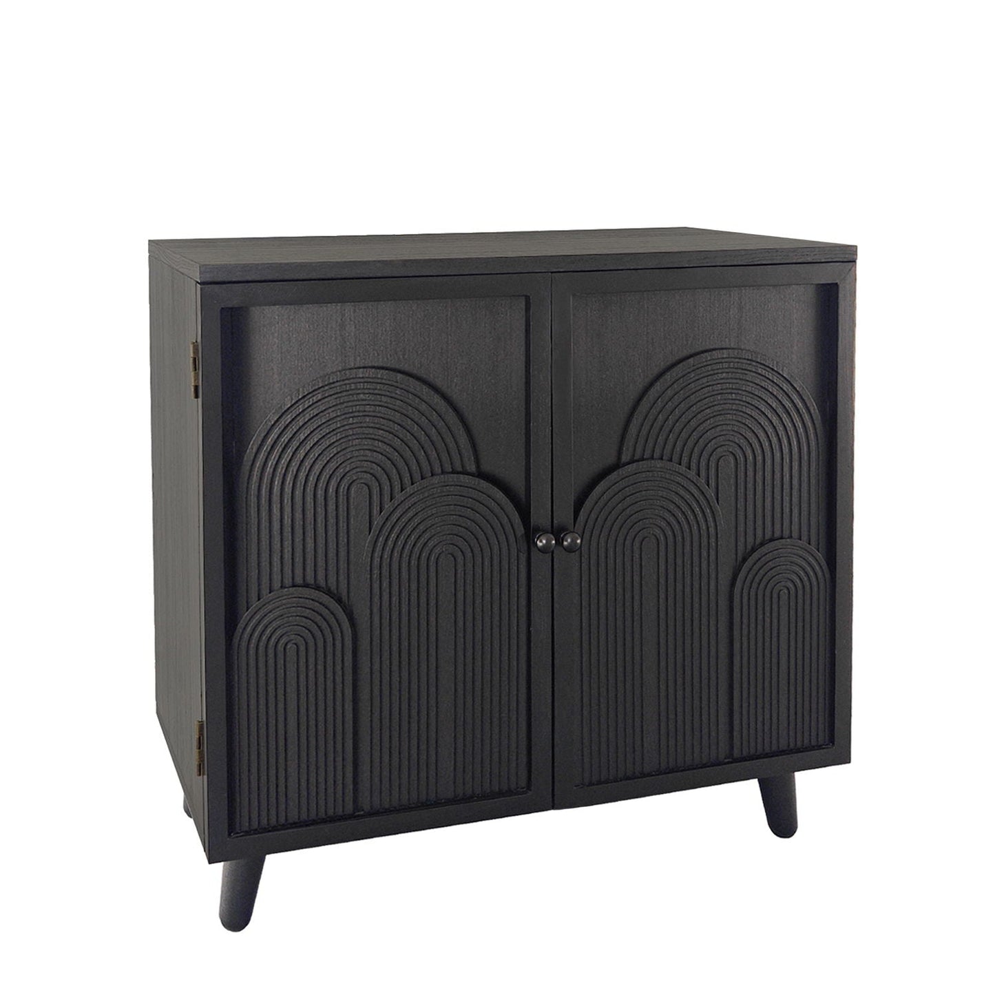 2 Door Accent Cabinet Storage Cabinet With Adjustable Shelf - Black