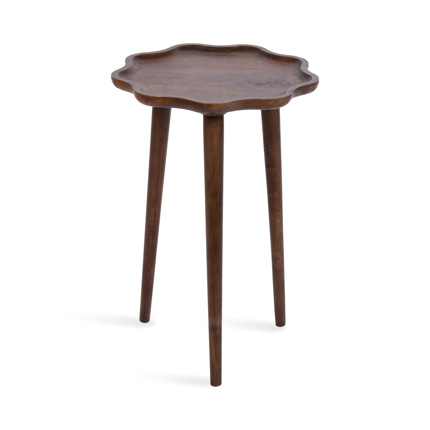 Alezar Scallop Wood Side Table