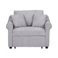Convertible Sleeper Chair With Adjustable Backrest, 3 In 1 Lounger Chair Turns Into Bed, Single Bed For Living Room